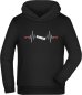 Preview: Skater Hoodie Hooded Sweater Kids - Skateboard with Heartbeat Line i528